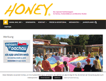 Tablet Screenshot of honey-magazin.de